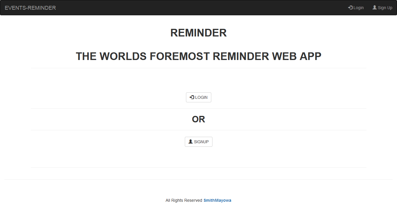reminder webpage screenshot
