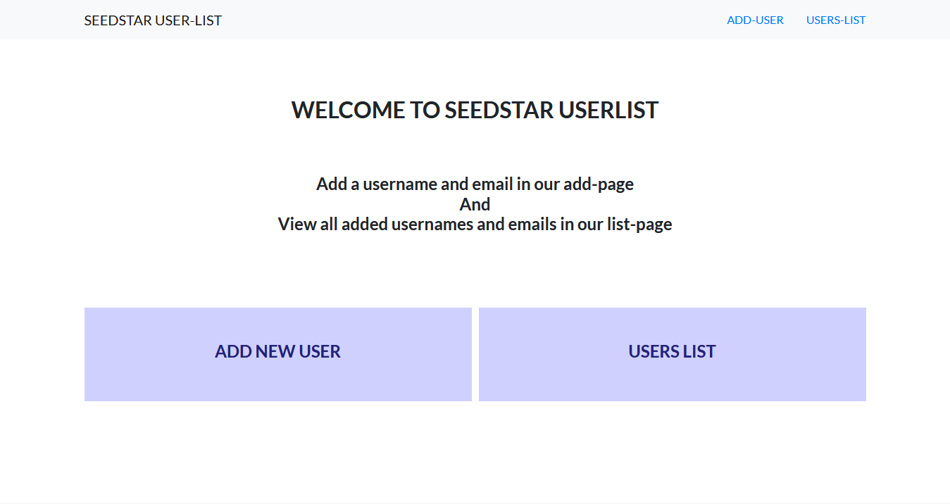 seedstar webpage screenshot
